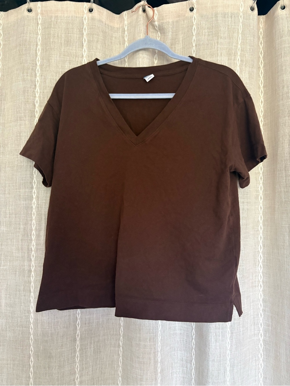 Brown V-Neck Women’s Top